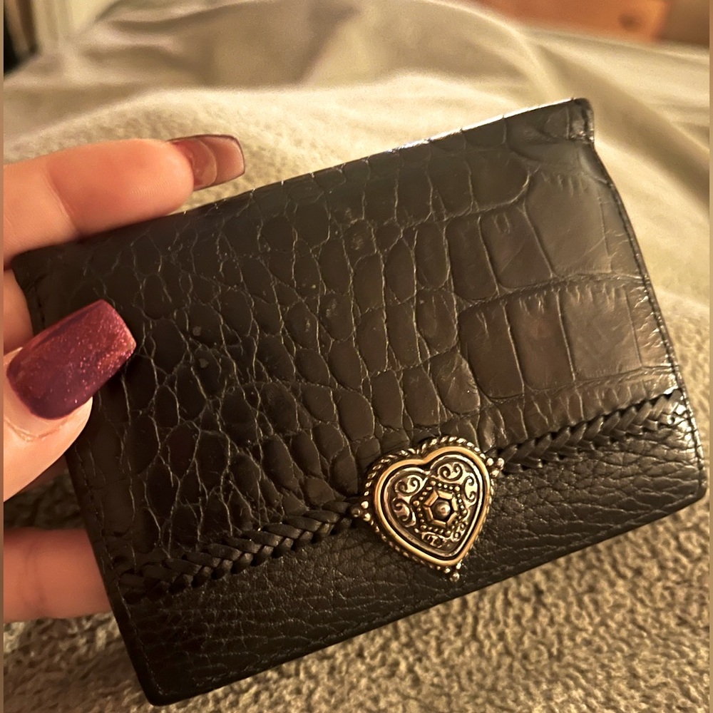 EUC Brighton Faux Leather ID Heart Wallet